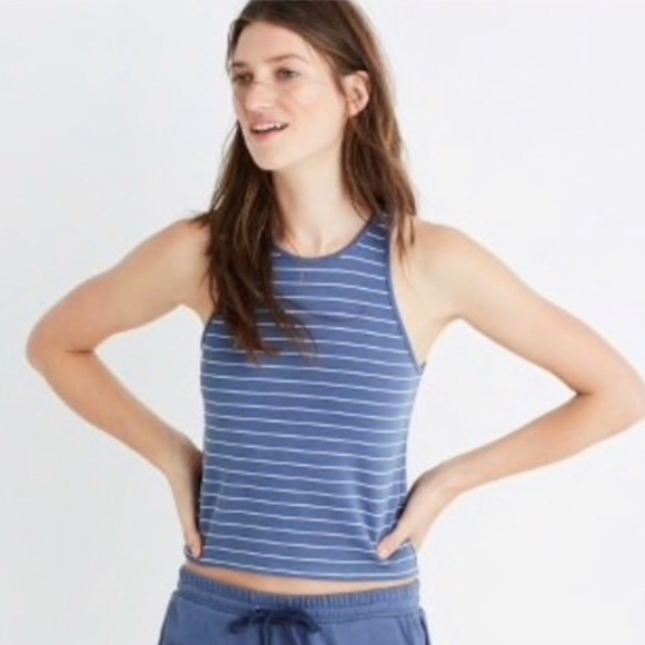 Madewell Tops - Madewell offline tank top in blue Huxley stripes